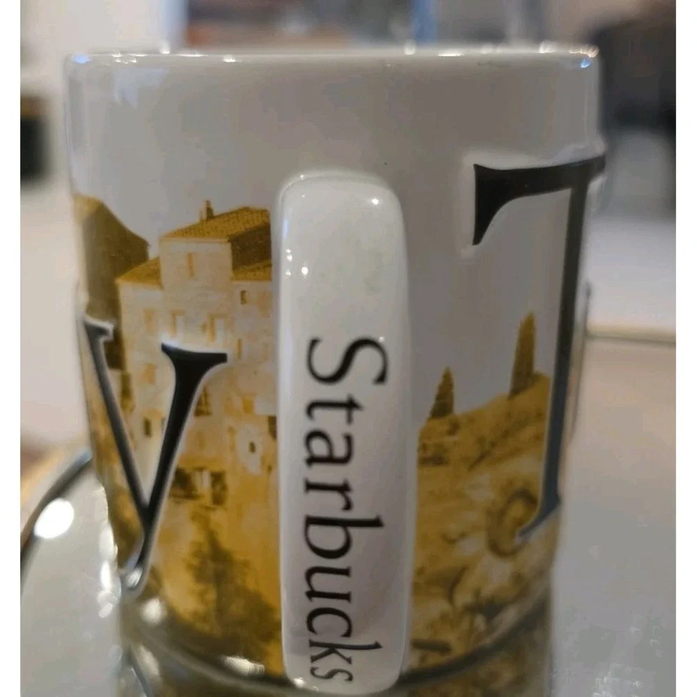 2003 Starbucks Barista Tuscany Italy Coffee Mug La Dolce Vita Sunflower 18oz